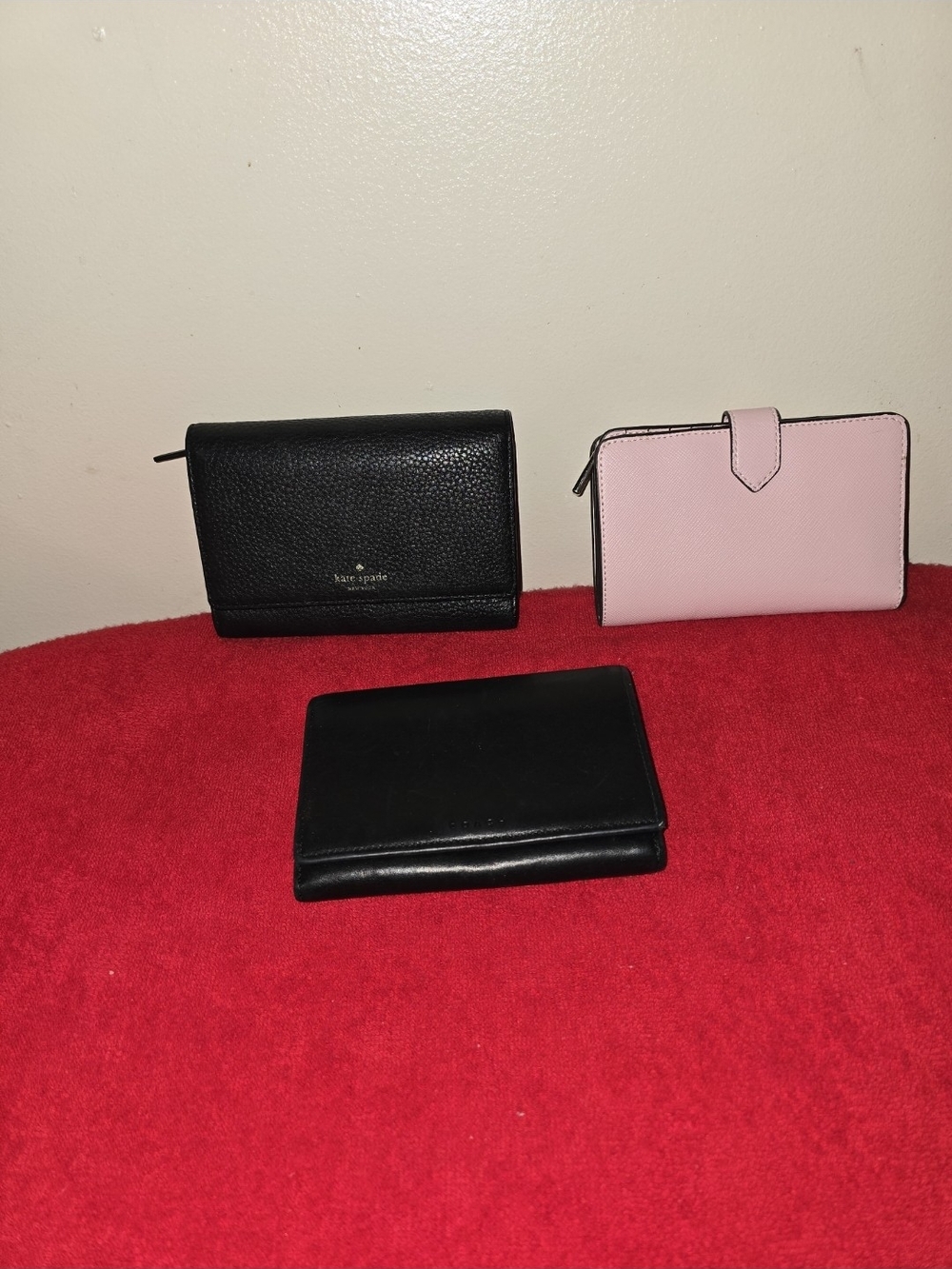kate spade Black and Light Pink Wallet And Black Coach Wallet 130.00 For All 3